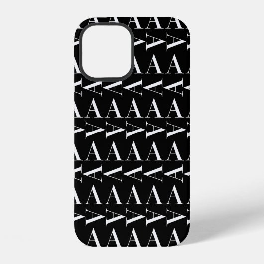 Monogram Initiaal Letter A iPhone Hoesje (Achterkant)