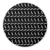 Monogram Initiaal letter A Keramische Knop (Voorkant)