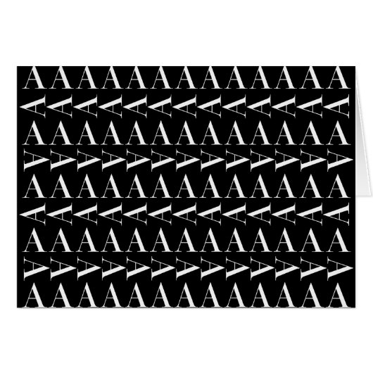 Monogram Initiaal Letter A, kies Achtergrondkleur (Voorkant Horizontaal)