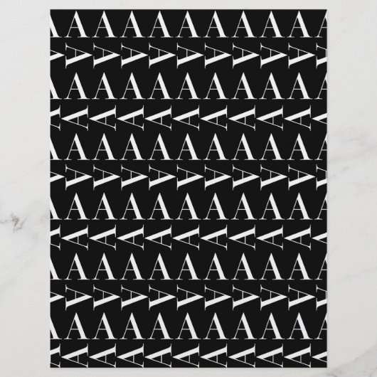 Monogram Initiaal Letter A, kies Achtergrondkleur (Voorkant)