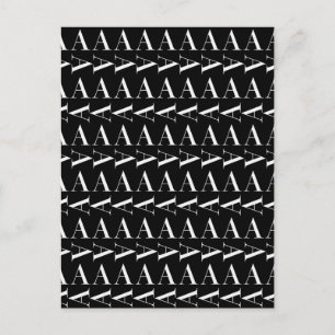 Monogram Initiaal Letter A, kies Achtergrondkleur Briefkaart