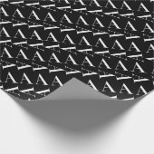 Monogram Initiaal Letter A, kies Achtergrondkleur Cadeaupapier (Hoek)
