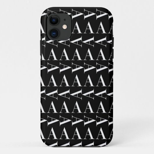 Monogram Initiaal Letter A, kies Achtergrondkleur Case-Mate iPhone Case (Achterkant)