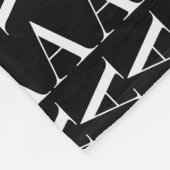 Monogram Initiaal Letter A, kies Achtergrondkleur Fleece Deken (Hoek)