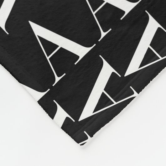 Monogram Initiaal Letter A, kies Achtergrondkleur Fleece Deken (Hoek)