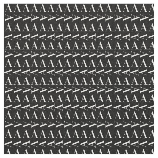Monogram Initiaal Letter A, kies Achtergrondkleur Stof (Close Up)