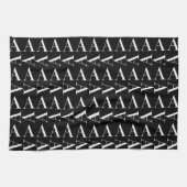 Monogram Initiaal Letter A, kies Achtergrondkleur Theedoek (Horizontaal)