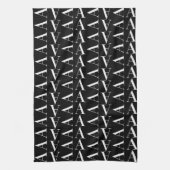 Monogram Initiaal Letter A, kies Achtergrondkleur Theedoek (Verticaal)