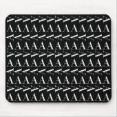 Monogram Initiaal letter A Muismat (Voorkant)