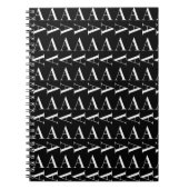 Monogram Initiaal letter A Notitieboek (Voorkant)