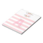 Monogram Initiaal Letter A roze letter A Notitieblok (Linkerzijde)