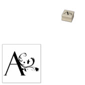 Monogram initiaal letter A Rubberstempel (Gestempeld)