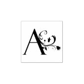 Monogram initiaal letter A Rubberstempel (Afrduk)