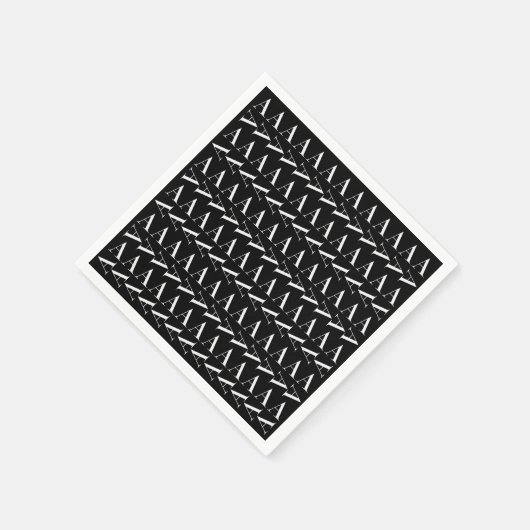 Monogram Initiaal letter A Servetten (Hoek)