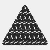 Monogram Initiaal letter A Sticker (Voorkant)