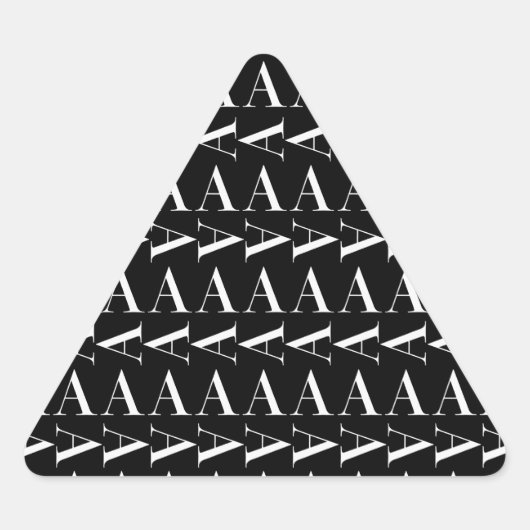 Monogram Initiaal letter A Sticker (Voorkant)