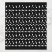 Monogram Initiaal letter A Wijn Etiket (Enkel label)