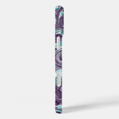 Monogram Initiaal Letter Abstracte wervelgolven Case-Mate iPhone Case (Achterkant / Rechts)