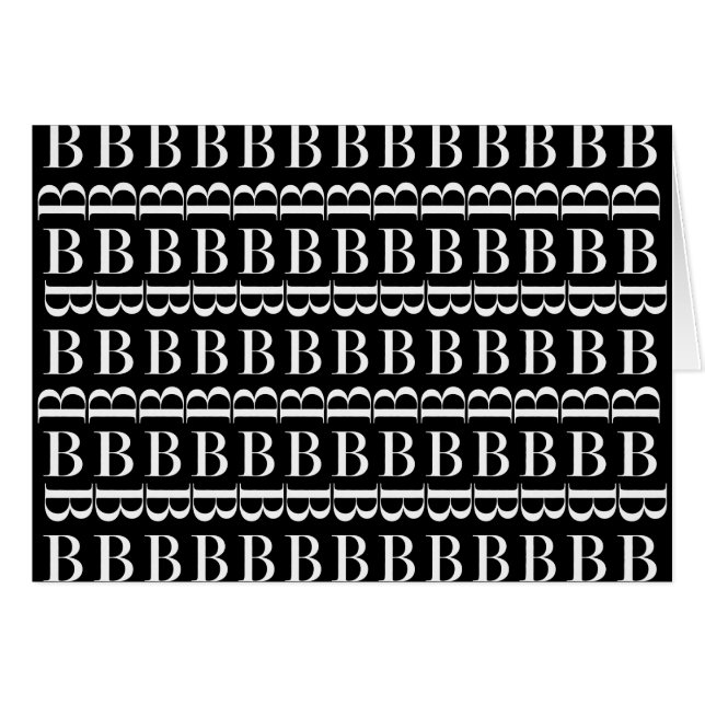 Monogram Initiaal letter B (Voorkant Horizontaal)