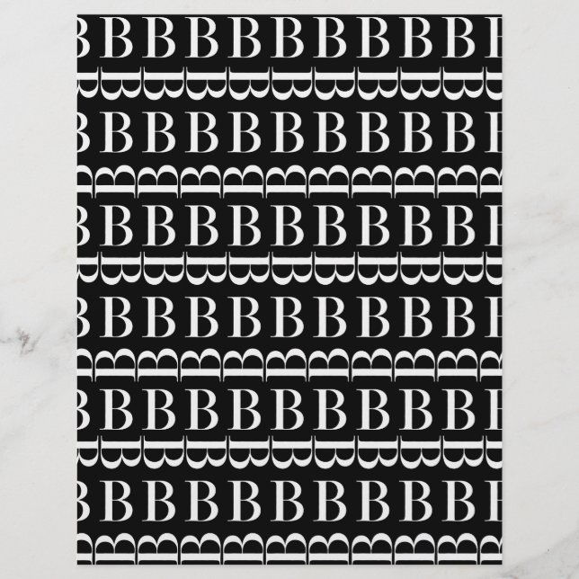 Monogram Initiaal letter B (Voorkant)