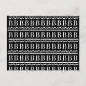 Monogram Initiaal letter B Briefkaart (Voorkant)