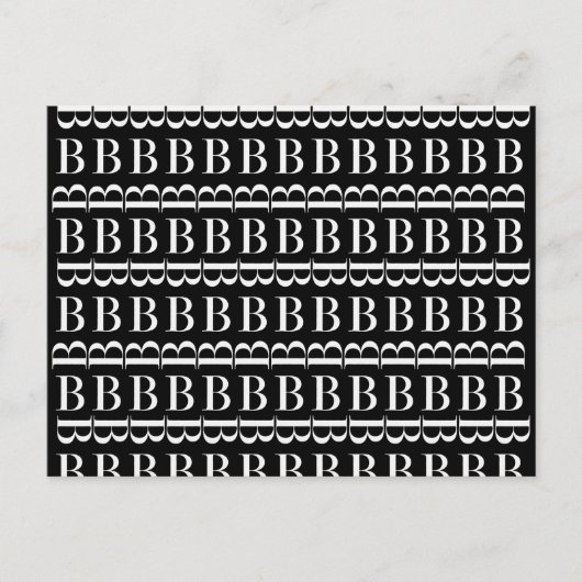 Monogram Initiaal letter B Briefkaart (Voorkant)