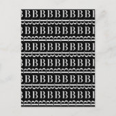 Monogram Initiaal letter B Briefkaart (Voorkant)