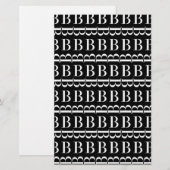 Monogram Initiaal letter B Briefpapier (Voorkant / Achterkant)