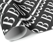 Monogram Initiaal letter B Cadeaupapier (Rol Hoek)