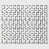 Monogram Initiaal letter B Cadeaupapier (Vlak)