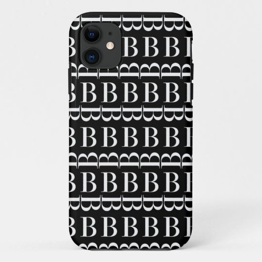 Monogram Initiaal letter B Case-Mate iPhone Case (Achterkant)