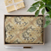 Monogram Initiaal Letter B  Daisy Tekening Tissuepapier (Geschenk)