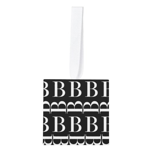 Monogram Initiaal letter B Decoratie (Voorkant)