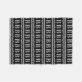 Monogram Initiaal letter B Fleece Deken (Voorkant (Horizontaal))