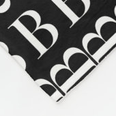 Monogram Initiaal letter B Fleece Deken (Hoek)