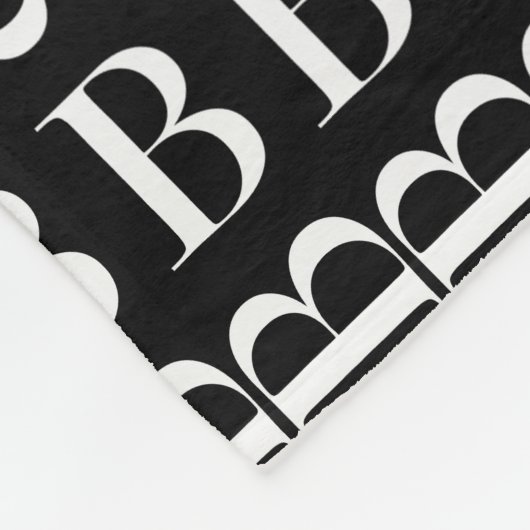 Monogram Initiaal letter B Fleece Deken (Hoek)