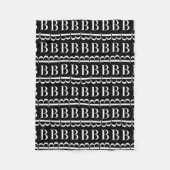 Monogram Initiaal letter B Fleece Deken (Voorkant)