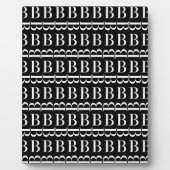 Monogram Initiaal letter B Fotoplaat (Voorkant)