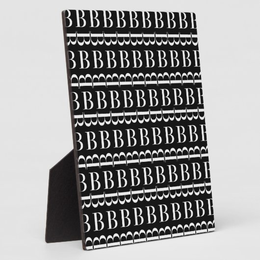 Monogram Initiaal letter B Fotoplaat (Zijkant)