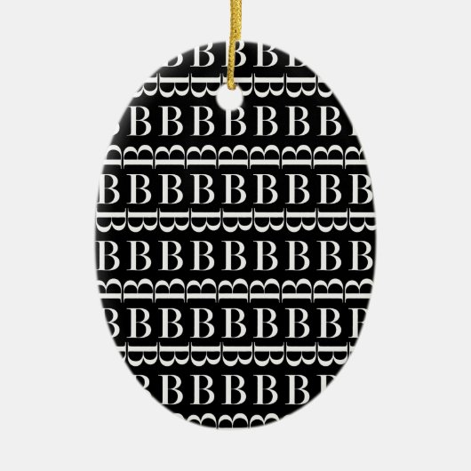 Monogram Initiaal letter B Keramisch Ornament (Voorkant)