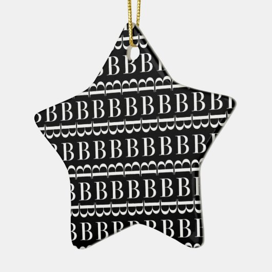 Monogram Initiaal letter B Keramisch Ornament (Links)