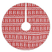 Monogram Initiaal letter B Kerstboom Rok (Voorkant)