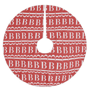 Monogram Initiaal letter B Kerstboom Rok