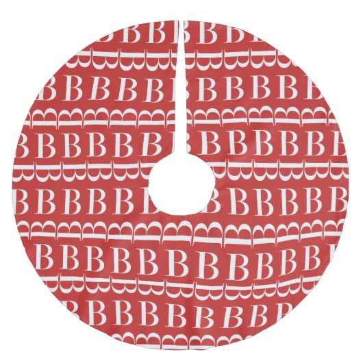 Monogram Initiaal letter B Kerstboom Rok (Voorkant)