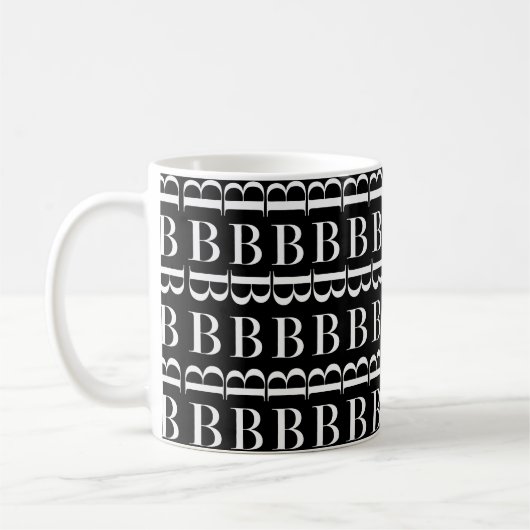 Monogram Initiaal letter B Koffiemok (Links)