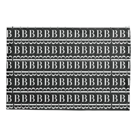 Monogram Initiaal letter B Kussensloop (Achterkant)