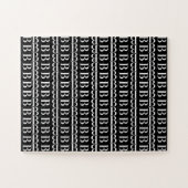 Monogram Initiaal letter B Legpuzzel (Horizontaal)