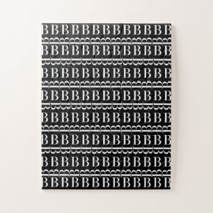 Monogram Initiaal letter B Legpuzzel