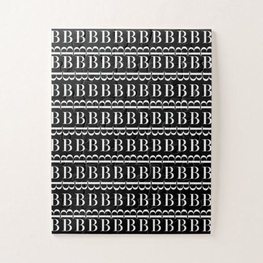 Monogram Initiaal letter B Legpuzzel (Verticaal)