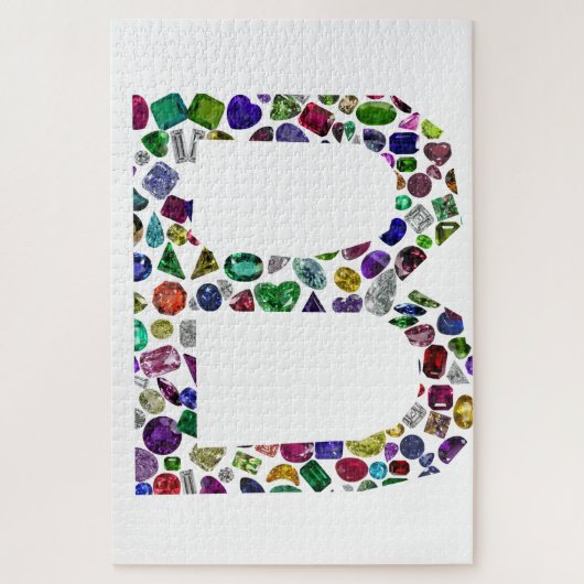 Monogram Initiaal letter B Legpuzzel (Verticaal)